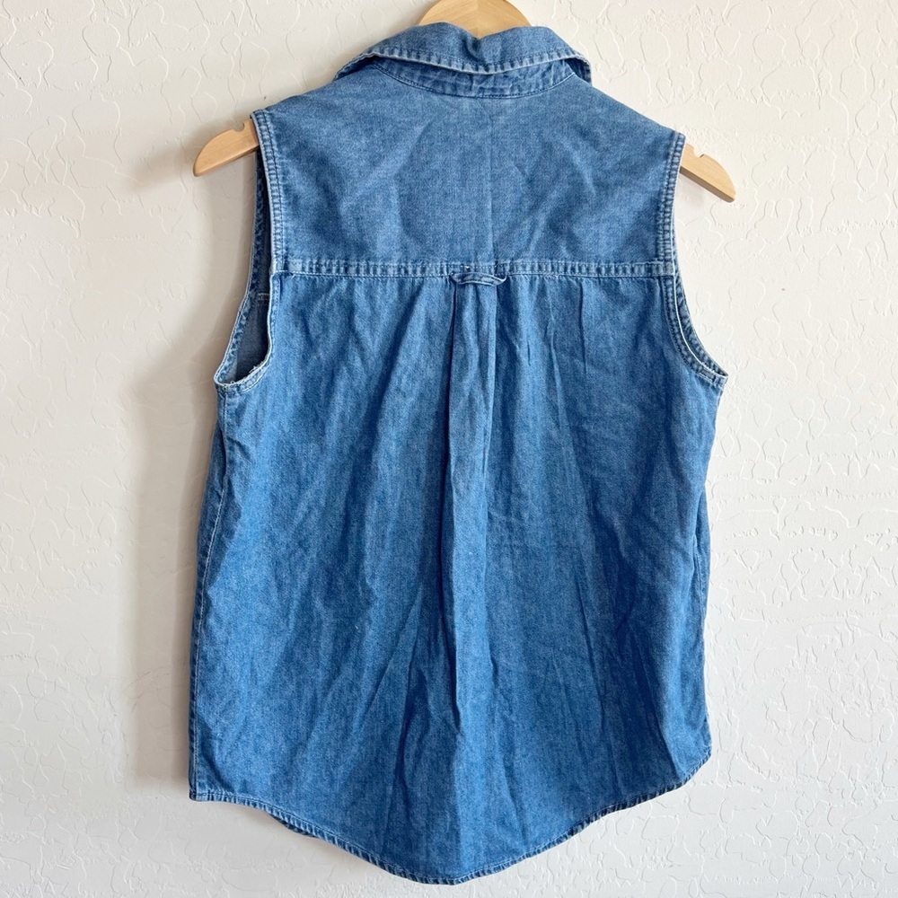 Vintage Mickey Mouse Button Down Denim Vest - Picture 6 of 6